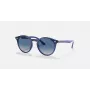 Ray-Ban Junior RJ9064S447062 Laste päikeseprillid, läbipaistev sinine raam, hall gradientlääts, 44 mm