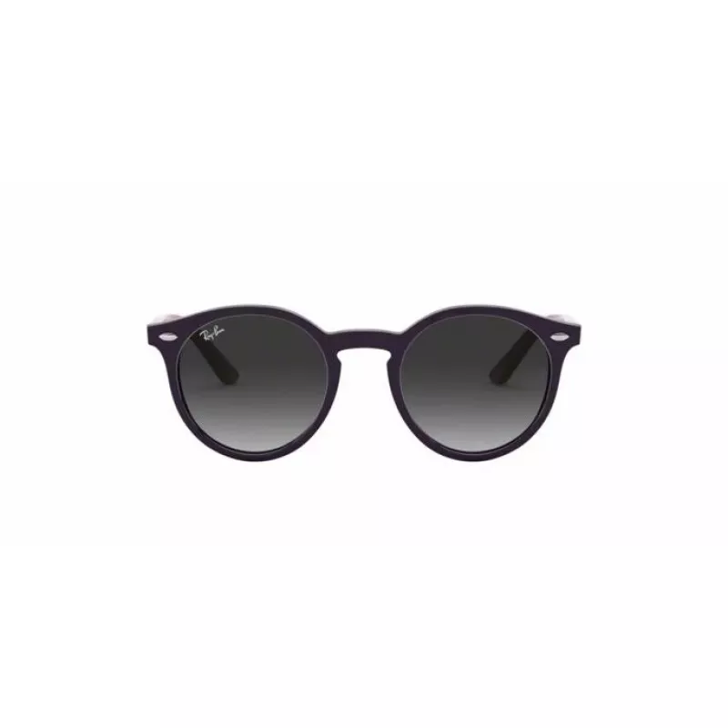 Ray-Ban Junior RJ9064S70218G Laste päikeseprillid, ümmargused, läbipaistva roosa raamiga, halli gradientläätsedega, 44 mm