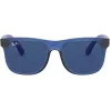 Ray-Ban Junior RJ9069S706080 Laste päikeseprillid Phantos läbipaistev sinine hall klassikaline 48mm