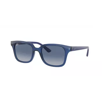 Ray-Ban Junior RJ9071S70624L Laste päikeseprillid, läbipaistev sinine raam, sinine gradient tumesinine lääts, 48 mm