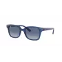 Ray-Ban Junior RJ9071S70624L Laste päikeseprillid, läbipaistev sinine raam, sinine gradient tumesinine lääts, 48 mm