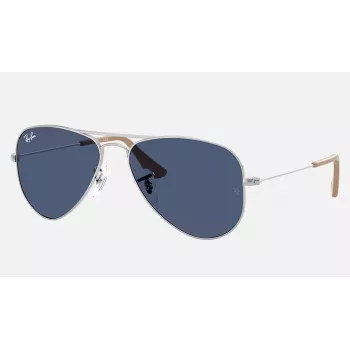 Ray-Ban Junior RJ9506S212805 Päikeseprillid Läbipaistev Sinine Peegel Lastele Unisex 50/13/120 mm