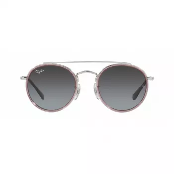 Ray-Ban Junior RJ9647S2908G4 Laste päikeseprillid, ruudukujuline, läbipaistev hall raam, hall gradientlääts, 46 mm läätse laius