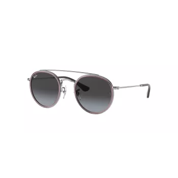 Ray-Ban Junior RJ9647S2908G4 Laste päikeseprillid, ruudukujuline, läbipaistev hall raam, hall gradientlääts, 46 mm läätse laius