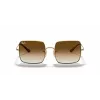 Ray-Ban RB1971-914751 Square 1971 Päikeseprillid - Poleeritud kuldne raam, pruun gradientlääts, 54mm
