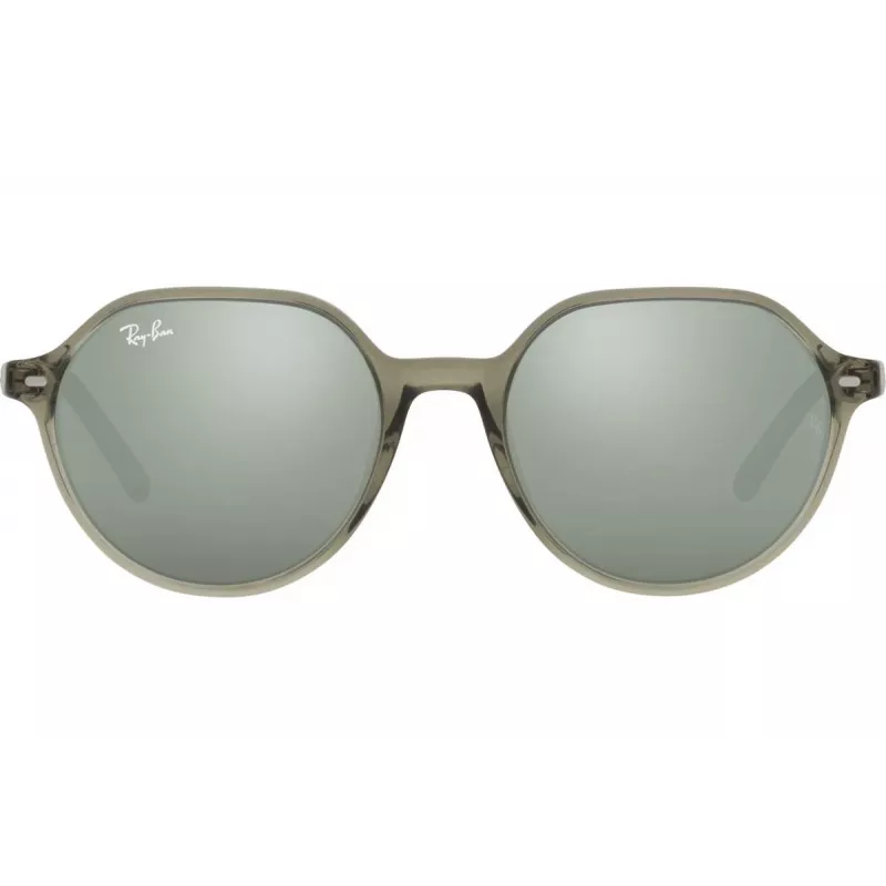 Ray-Ban RB2195 Hawkeye Päikeseprillid Läbipaistev Hall Hele Sinine/Lilla Gradient 51mm