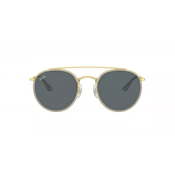 Ray-Ban RB3647N Round Double Bridge Päikeseprillid Vaskraam Helesiniste Gradientläätsedega 51mm