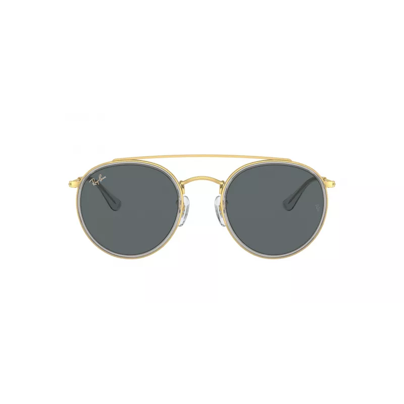 Ray-Ban RB3647N Round Double Bridge Päikeseprillid Vaskraam Helesiniste Gradientläätsedega 51mm