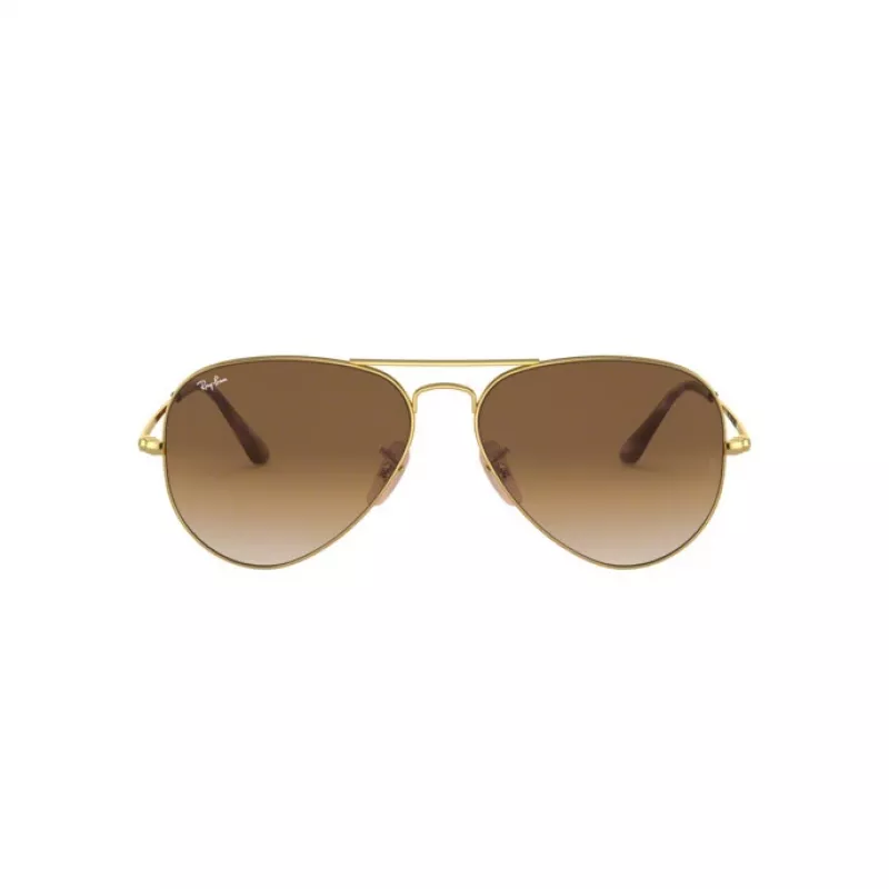 Ray-Ban RB3689 Aviator päikeseprillid, kuldne raam, pruun gradientlääts, 58/14/140 mm