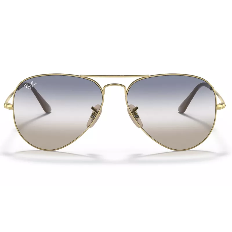 Ray-Ban RB3689 Aviator Päikeseprillid Kuldne Roheline Gradient 58mm Unisex