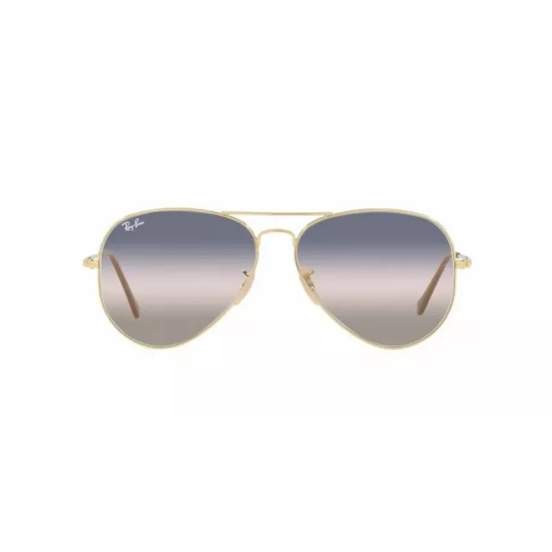 Ray-Ban RB3689001GE55 Aviator Päikeseprillid Unisex 55/14/140 mm Kuldne Titaan Pruun Gradient