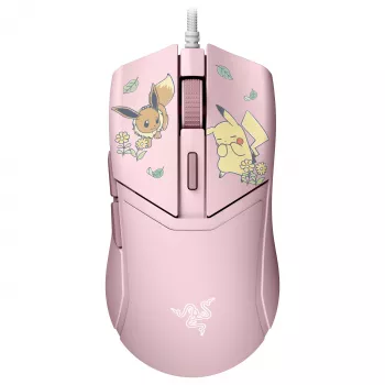 Razer Cobra – Pikachu & Eevee Edition juhtmega mängurihiir, 8500 DPI optiline sensor, Chroma RGB alavalgustus, 6 programmeeritavat nuppu, sümmeetriline paremakäeline