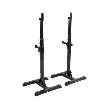 REBEL ACTIVE Reguleeritav kangialus / kükkpüstik - 200 kg kandevõime, 10 kõrguse taset, must/punane