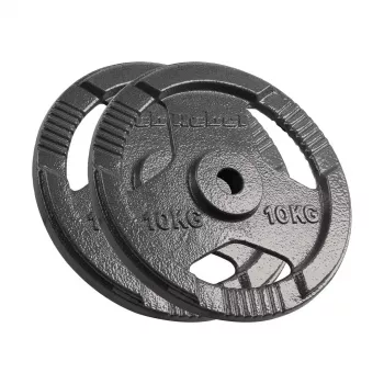 REBEL ACTIVE Malmist Raskuste Komplekt 2x10kg, Ava 31mm, Käepidemetega Ketas, Must