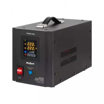 Rebel POWER-1000 Katkematu toiteallikas - puhas siinuslaine muundur laadimisfunktsiooniga 12V 230V 1000VA/700W