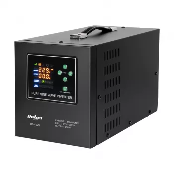 Rebel POWER-1500-LFP4 avariitoiteallikas – puhas siinuslaine inverter 12V laadimisfunktsiooniga, 230V, 1500VA/1050W