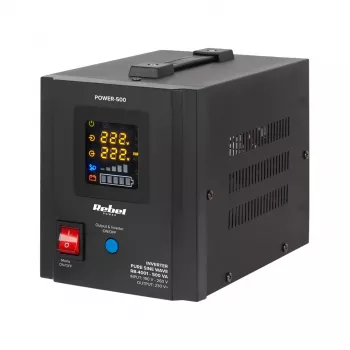 Rebel POWER-500 Katkematu toiteallikas - Puhas siinuslaine inverter laadijaga 12V 230V 500VA/300W