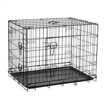 REBEL RA-1202 Metallist koerapuur, kokkupandav lemmikloomapuur, suur 76x53x59 cm, must
