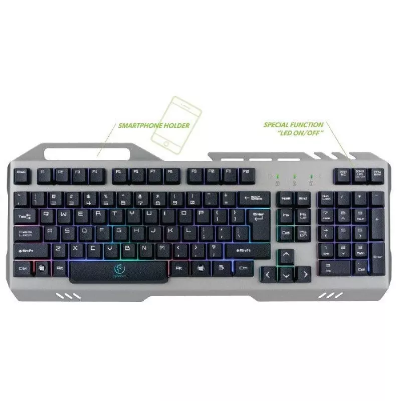 Rebeltec Universal Gaming Keyboard Discovery Metal Grey
