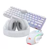 REDRAGON 3-in-1 juhtmega mängukomplekt - klaviatuur, hiir, kõrvaklapid - valge