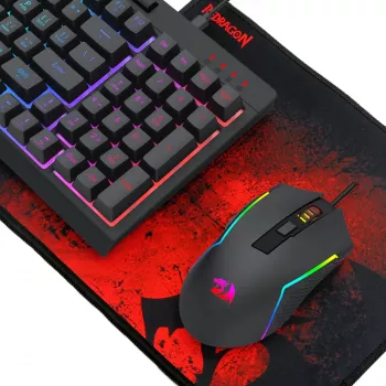 Redragon 4-in-1 mängukomplekt: RGB-klaviatuur, hiir, hiirematt ja kõrvaklapid