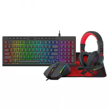 Redragon 4-in-1 mängukomplekt: RGB-klaviatuur, hiir, hiirematt ja kõrvaklapid