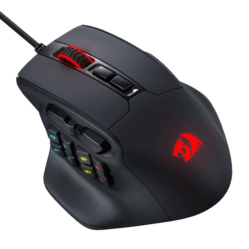 REDRAGON Aatrox 6200DP RGB MMO mänguhiir - must
