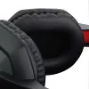 REDRAGON ARES Ümberkõrvaklapid juhtmega mängupeakomplekt punase LED-tulestikuga, omnidirektsionaalne boom-mikrofon, 40mm draiverid, 3.5mm pistik, must
