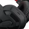 REDRAGON ARES Ümberkõrvaklapid juhtmega mängupeakomplekt punase LED-tulestikuga, omnidirektsionaalne boom-mikrofon, 40mm draiverid, 3.5mm pistik, must