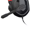 REDRAGON ARES Ümberkõrvaklapid juhtmega mängupeakomplekt punase LED-tulestikuga, omnidirektsionaalne boom-mikrofon, 40mm draiverid, 3.5mm pistik, must