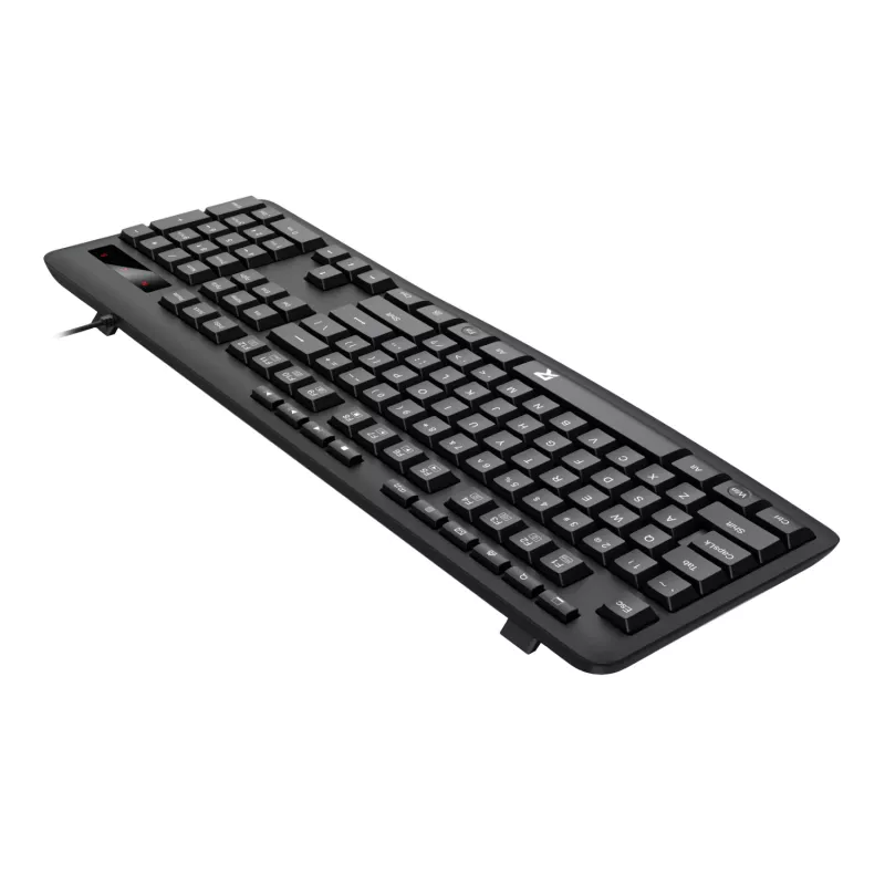 Redragon BK-7366 Täissuuruses ergonoomiline juhtmega membraanklaviatuur kontorisse - must