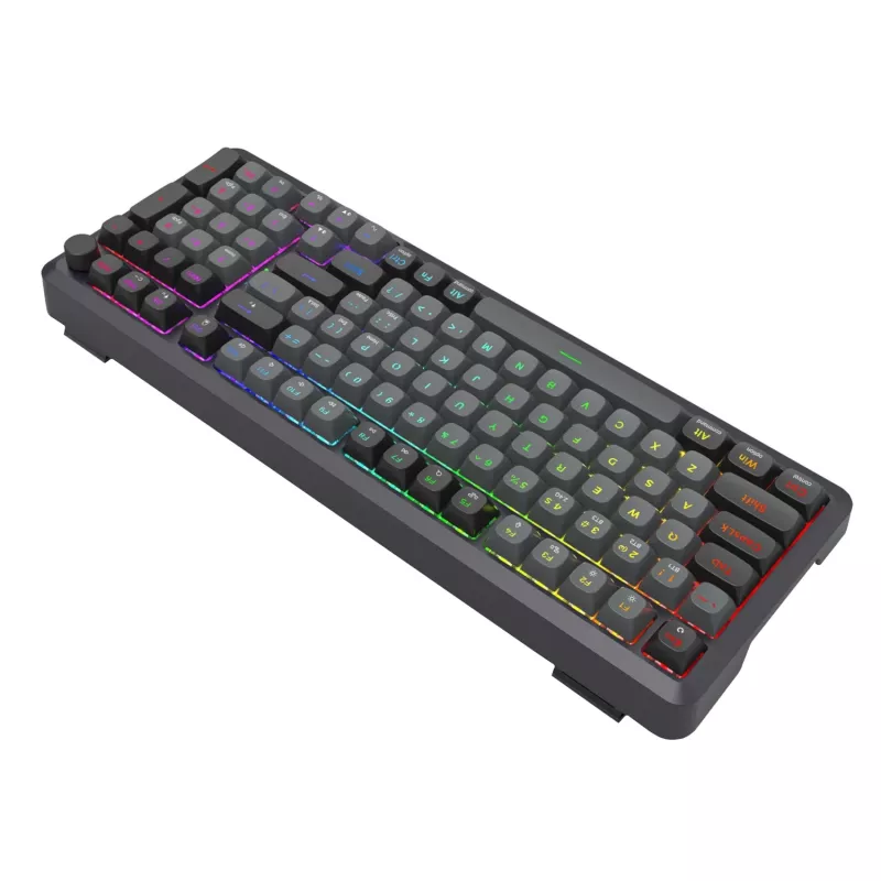 Redragon BRAGI PRO K688 98+1 Gasket juhtmevaba mehaaniline klaviatuur (kolmekordne režiim, RGB, kuumvahetatav, kreemikad lineaarsed lülitid)