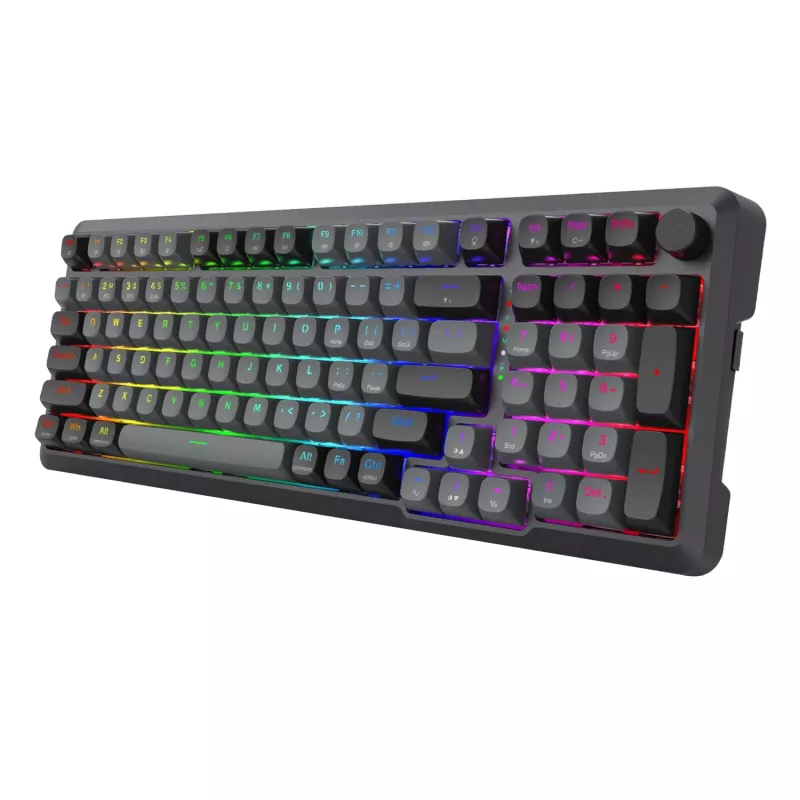 Redragon BRAGI PRO K688 98+1 Gasket juhtmevaba mehaaniline klaviatuur (kolmekordne režiim, RGB, kuumvahetatav, kreemikad lineaarsed lülitid)