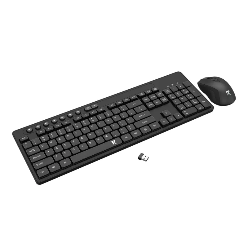 Redragon BS-7094 juhtmevaba klaviatuuri ja hiire komplekt - 2.4GHz, täissuuruses, pritsmekindel, reguleeritava DPI-ga, must