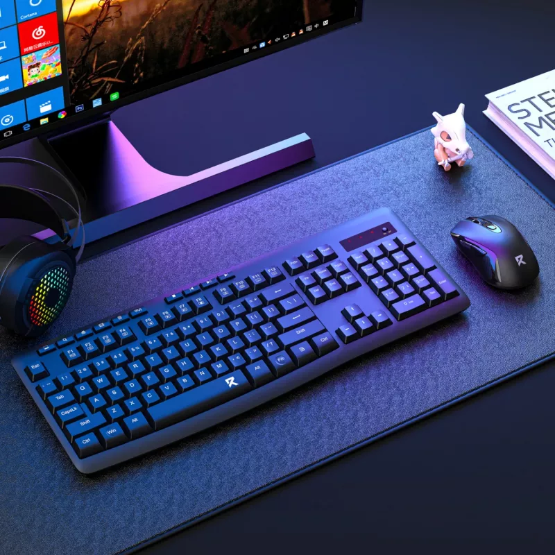 Redragon BS-7367-A Juhtmevaba Klaviatuuri ja Hiire Komplekt - Must, Täissuuruses Membraan, 2,4 GHz, Reguleeritav DPI