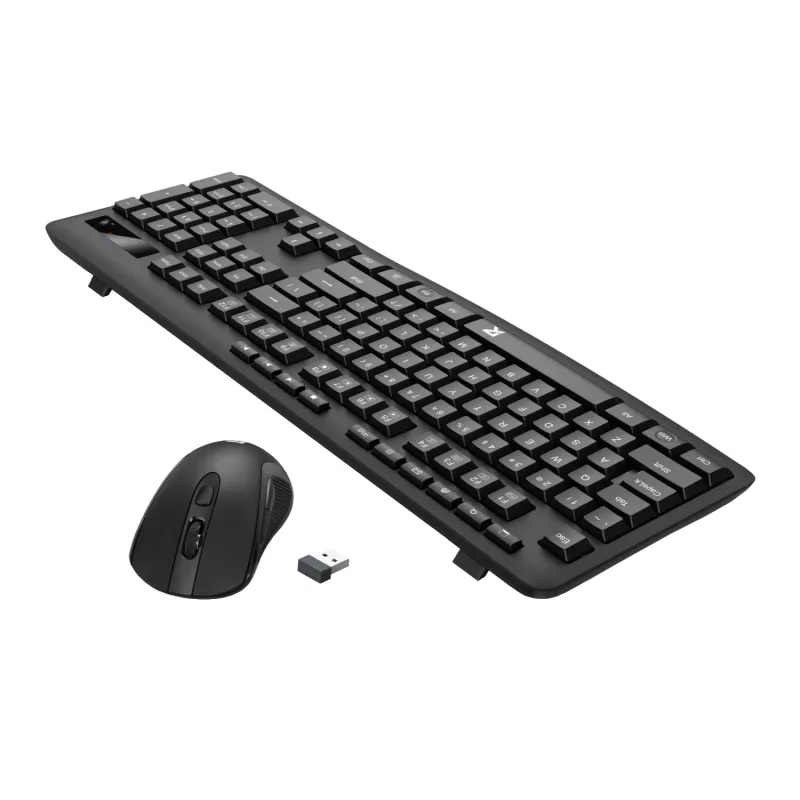 Redragon BS-7367-A Juhtmevaba Klaviatuuri ja Hiire Komplekt - Must, Täissuuruses Membraan, 2,4 GHz, Reguleeritav DPI