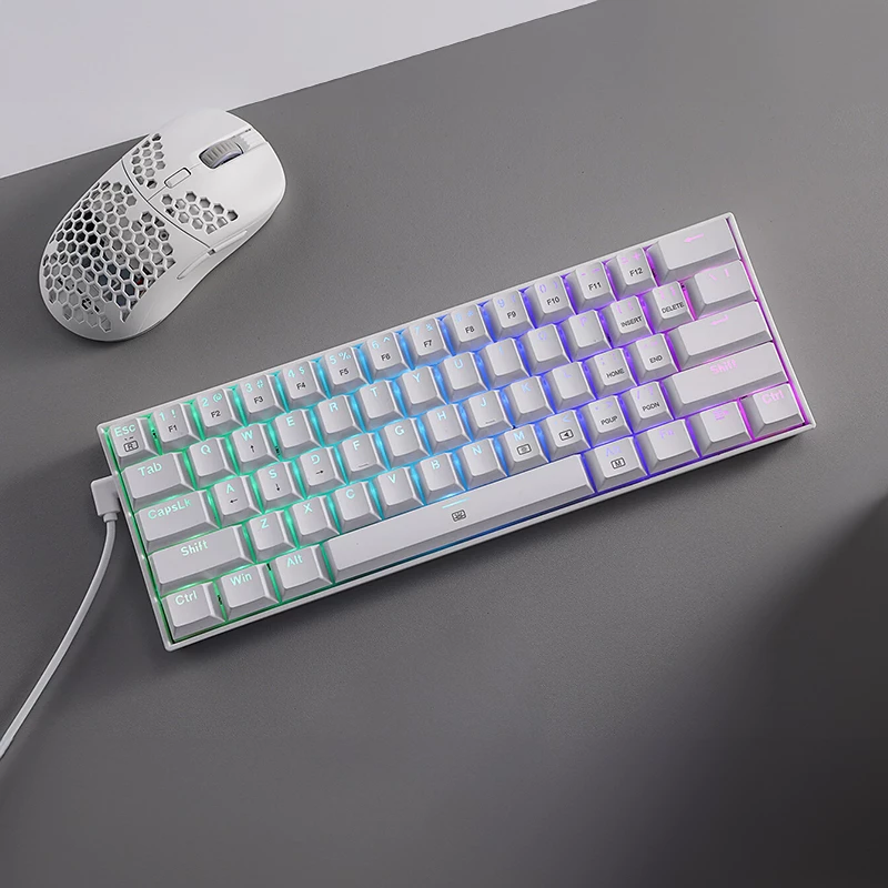 REDRAGON DRAGONBORN Juhtmega mehaaniline klaviatuur RGB 67 klahviga - Valge