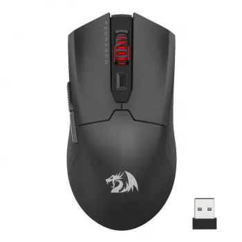 Redragon FYZU M995 PRO Juhtmevaba Mänguhiir - Must, 26K DPI Pixart 3395, Kolm režiimi, 9 nuppu, RGB, 70h aku