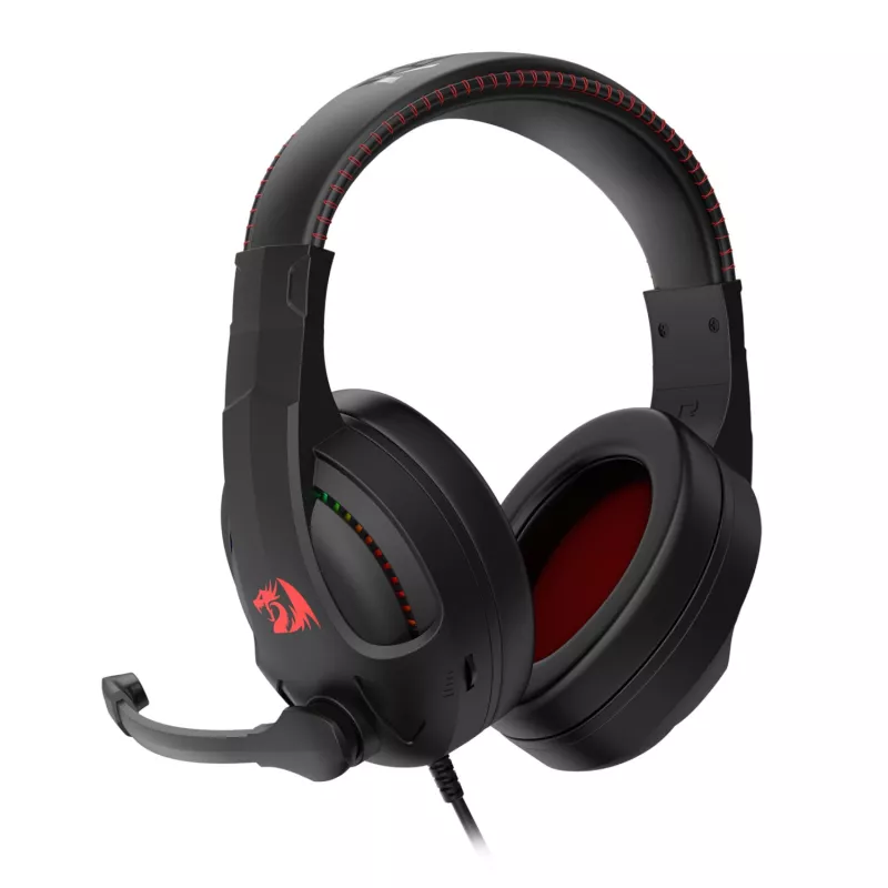 Redragon H211 CRONUS Virtual 7.1 ruumilise heliga RGB juhtmega mängupeakomplekt - must