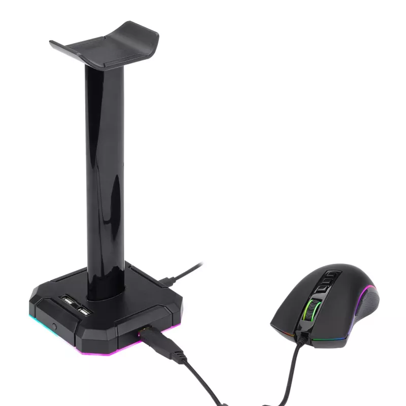 Redragon HA300 Scepter Pro RGB kõrvaklappide alus 4-portilise USB 2.0 jaoturiga