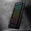 REDRAGON Horus Mini Pro 61-klahviga kolme režiimiga traadita RGB madala profiiliga mehaaniline mänguklaviatuur - must (punane lüliti)