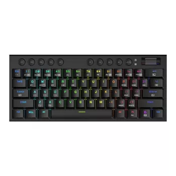 REDRAGON Horus Mini Pro 61-klahviga kolme režiimiga traadita RGB madala profiiliga mehaaniline mänguklaviatuur - must (punane lüliti)