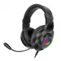 REDRAGON HYLAS H260RGB Üle-kõrva mängukõrvaklapid eemaldatava mikrofoniga, 50mm draiverid, RGB-valgustus, 3.5mm heli + USB toide, must