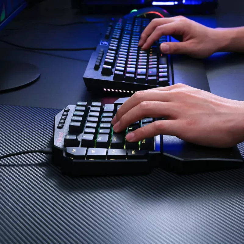 Redragon K585 DITI ELITE PRO RGB 40% traadita mehaaniline mänguklaviatuur - sinised lülitid