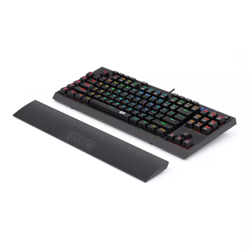 Redragon K588 RGB Pro BROADSWORD TKL mehaaniline juhtmega mänguklaviatuur - must