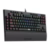 Redragon K588 RGB Pro BROADSWORD TKL mehaaniline juhtmega mänguklaviatuur - must