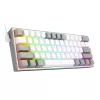 Redragon K617 FIZZ 60% juhtmega RGB mänguklaviatuur - valge/hall