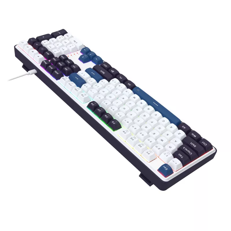 Redragon K689 WYVERN RGB juhtmega mehaaniline klaviatuur - valge/must