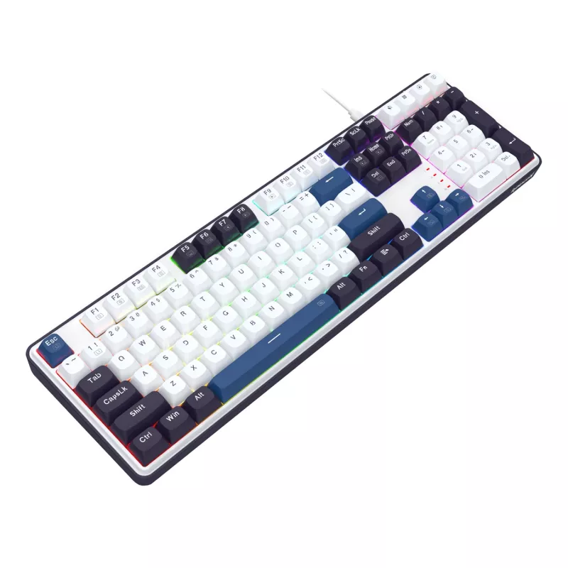 Redragon K689 WYVERN RGB juhtmega mehaaniline klaviatuur - valge/must