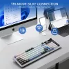 Redragon K719WGB GALATIN RGB PRO täissuuruses juhtmevaba mehaaniline mänguklaviatuur - valge